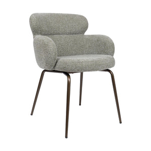HelloChair HC22 Akin eetkamerstoel Milan Leaf vierpoot anodic brown