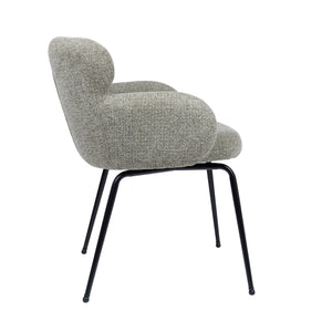 HelloChair HC22 Akin eetkamerstoel Milan Leaf vierpoot zwart