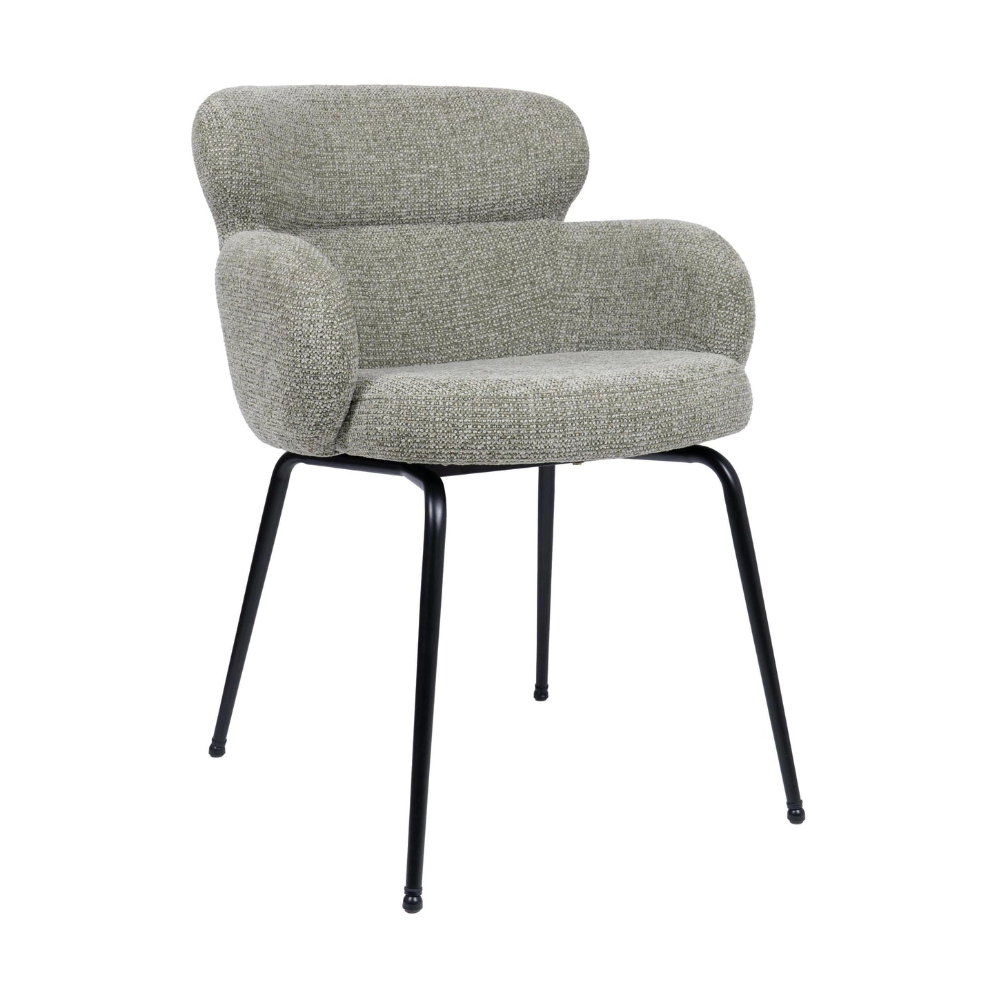 HelloChair HC22 Akin eetkamerstoel Milan Leaf vierpoot zwart
