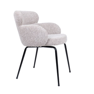 HelloChair HC22 Akin eetkamerstoel Milan Wheat vierpoot zwart