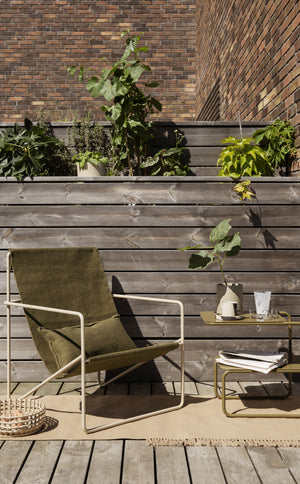 Ferm Living Desert loungestoel Olive/Black