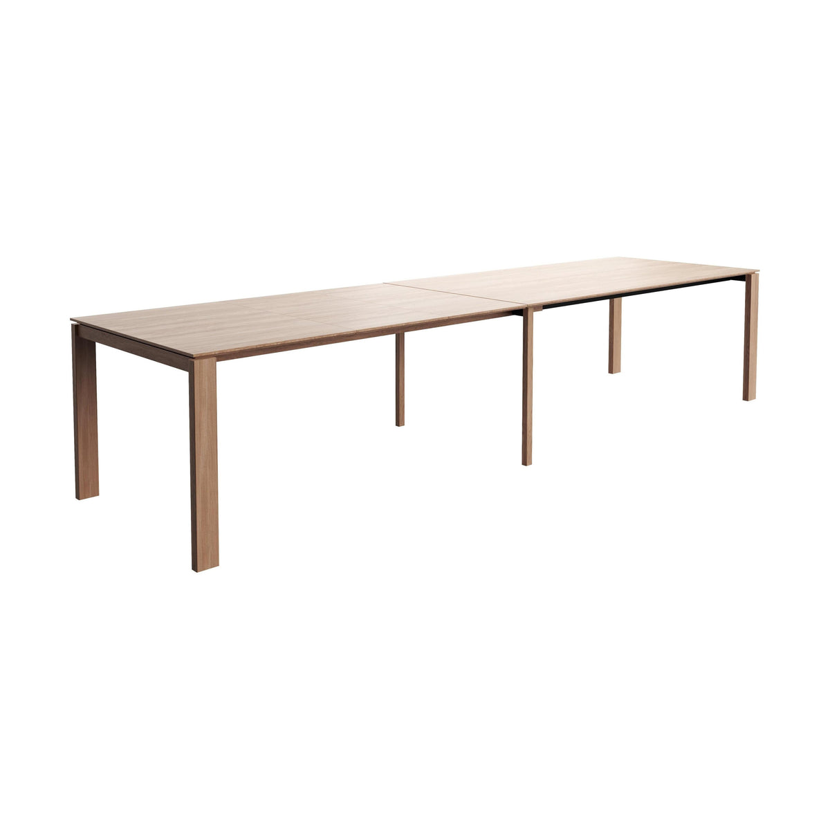 Mobitec Altera T1003 eettafel uitschuifbaar rechthoek 200(388)x100 cm mat gelakt eiken