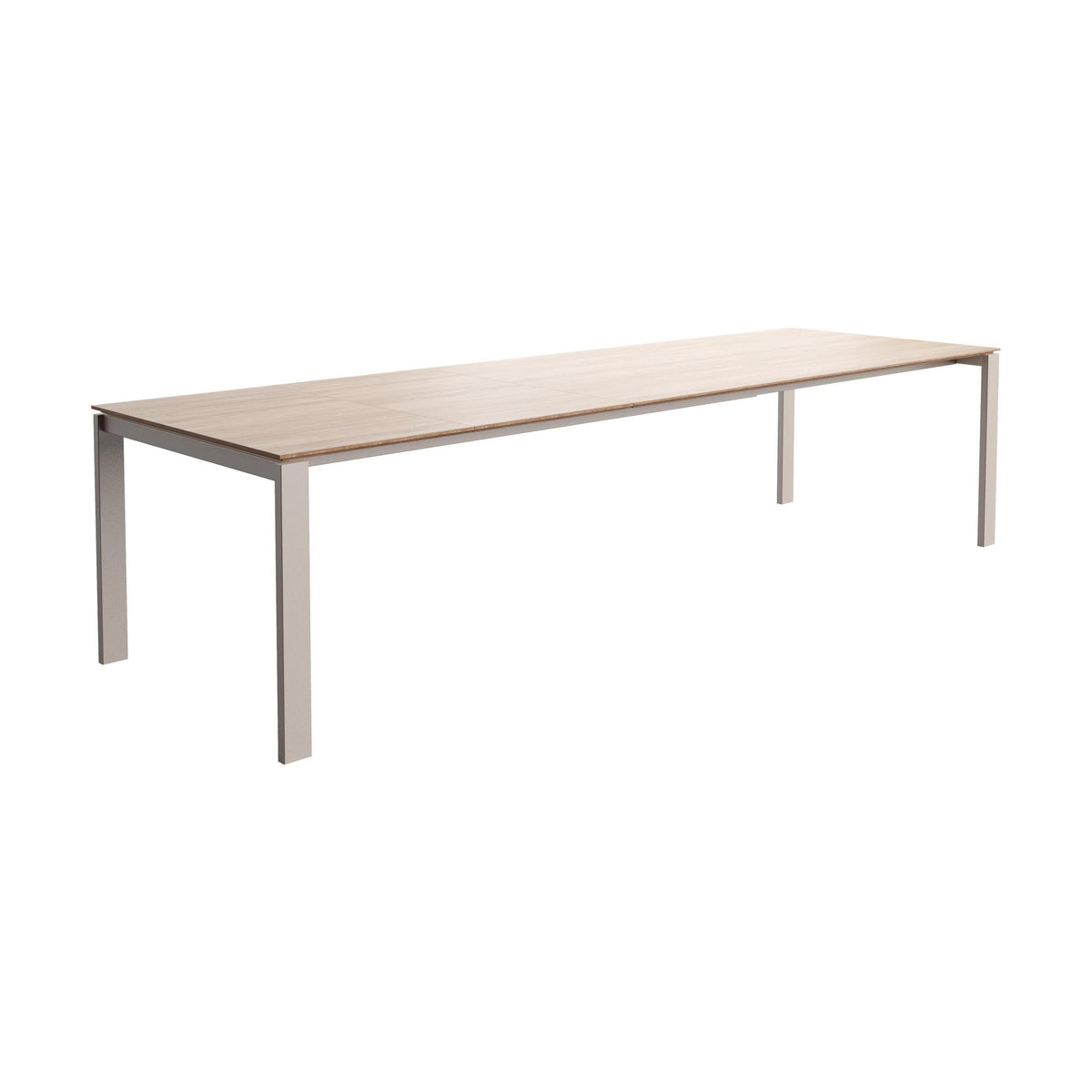 Mobitec Altera T0602 eettafel uitschuifbaar rechthoek 200(320)x100 cm mat gelakt eiken poot beige