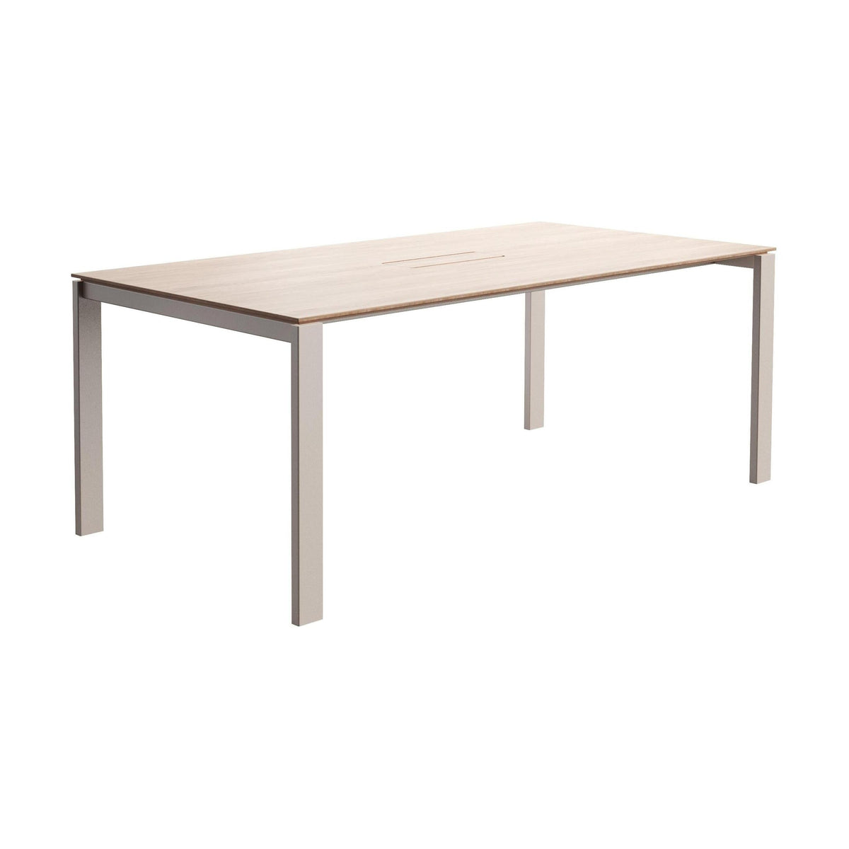 Mobitec Altera T0215 eettafel rechthoek 200x100 cm mat gelakt eiken poot beige