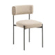 Midj Amelie S M TS eetkamerstoel Manhattan Beige onderstel graphite