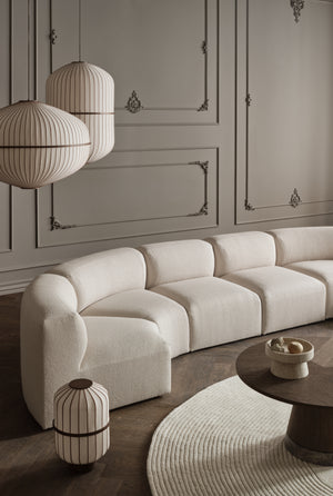 Bolia Piro salontafel hoog Ø90 cm geolied eiken travertine