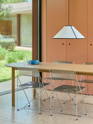 HAY Annex Oblong eettafel 240x95 cm gelakt eiken/Barn Red