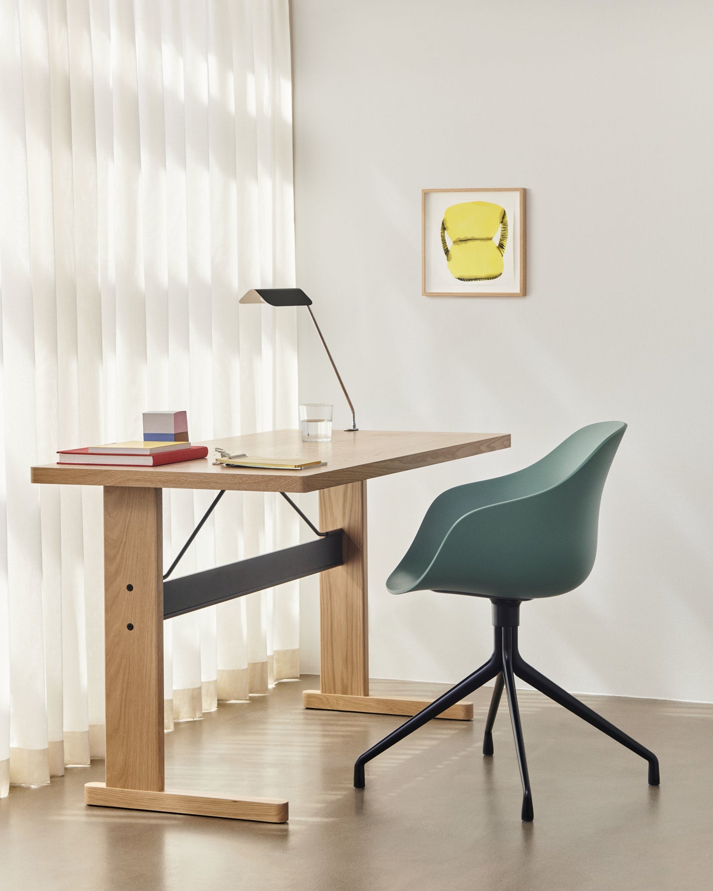 HAY About a Chair AAC 220 eetkamerstoel Slate Blue 2.0 swivel chroom