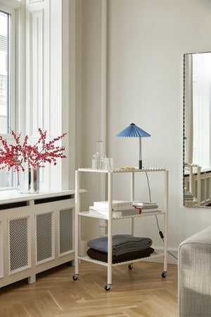 HAY Matin 300 tafellamp Placid Blue/Mirror