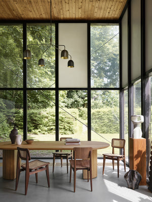 Gubi Moon Elliptical eettafel 290x105 cm gezeept eiken