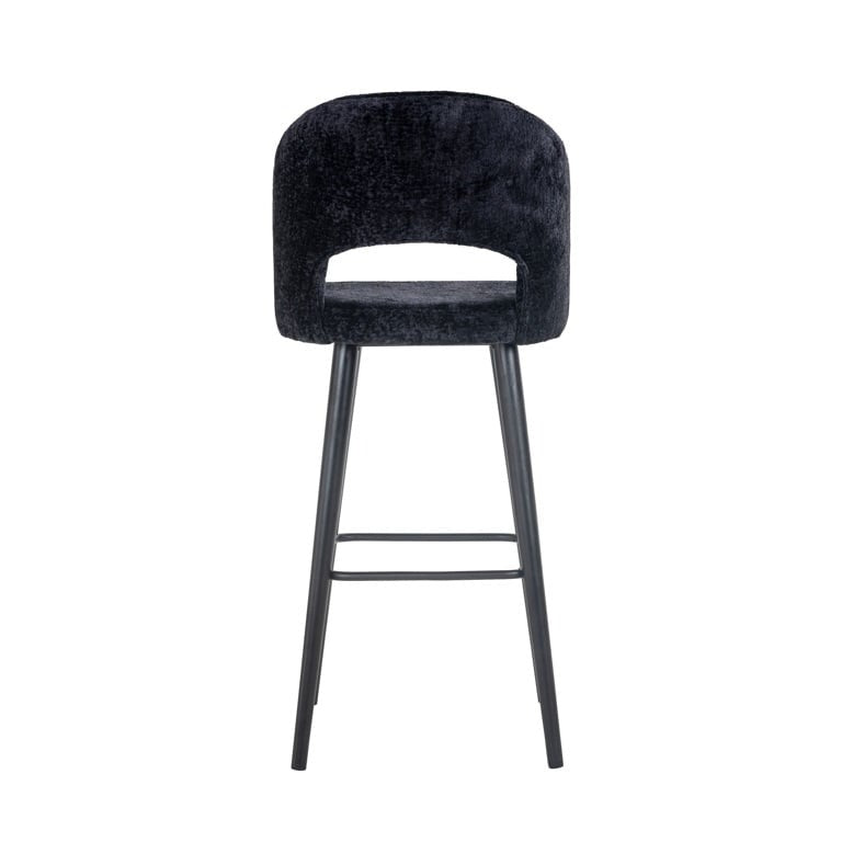 Richmond Savoy barkruk H82 chenille Black