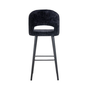 Richmond Savoy barkruk H82 chenille Black