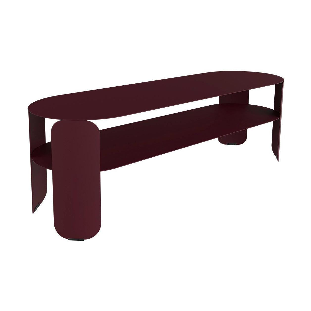 Fermob Bebop salontafel 120x40 cm Black Cherry