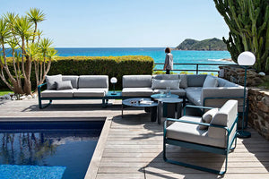 Fermob Bellevie Club 3-zits loungebank Acapulco Blue - Flannel