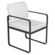 Fermob Bellevie dining armchair tuinstoel Anthracite - Off-White