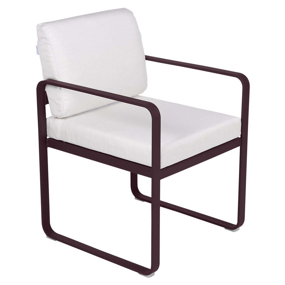 Fermob Bellevie dining armchair tuinstoel Black cherry - Off-White