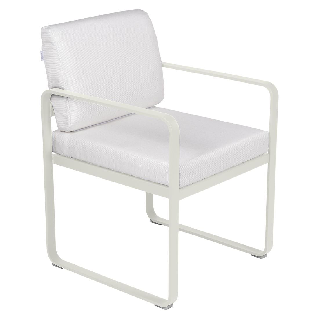 Fermob Bellevie dining armchair tuinstoel Clay grey - Off-White