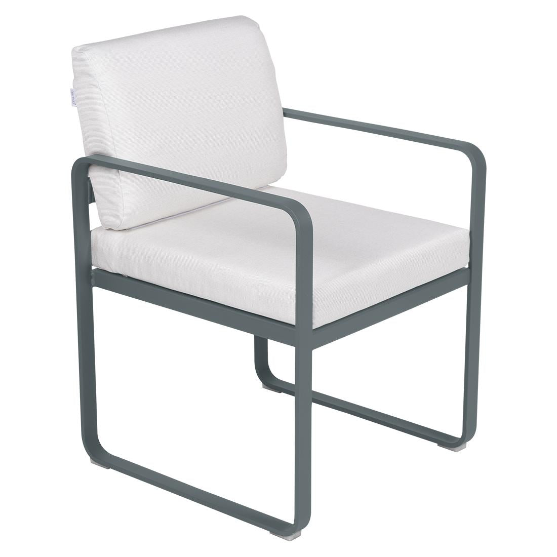 Fermob Bellevie dining armchair tuinstoel Storm grey - Off-White