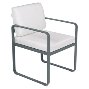 Fermob Bellevie dining armchair tuinstoel Storm grey - Off-White