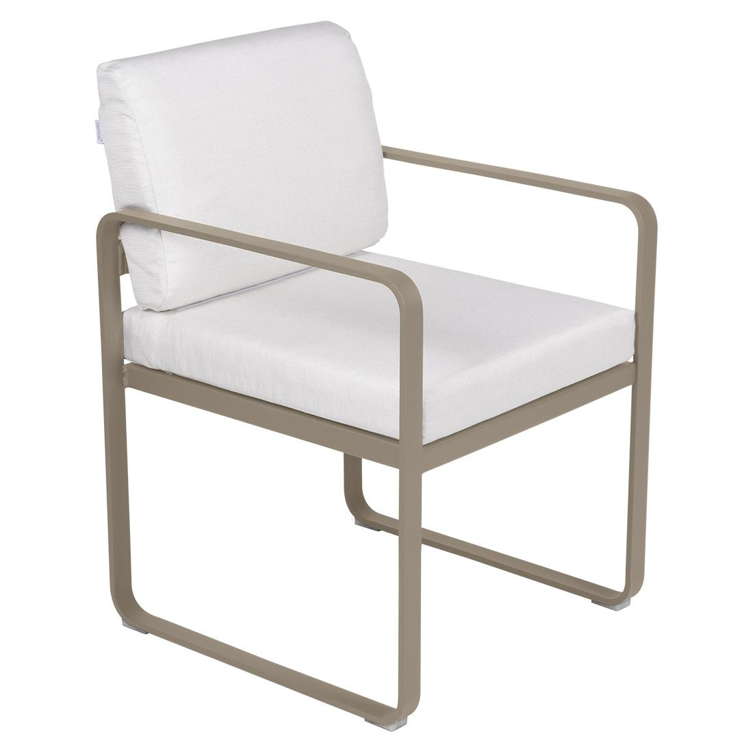Fermob Bellevie dining armchair tuinstoel Nutmeg - Off-White