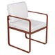 Fermob Bellevie dining armchair tuinstoel Red ochre - Off-White