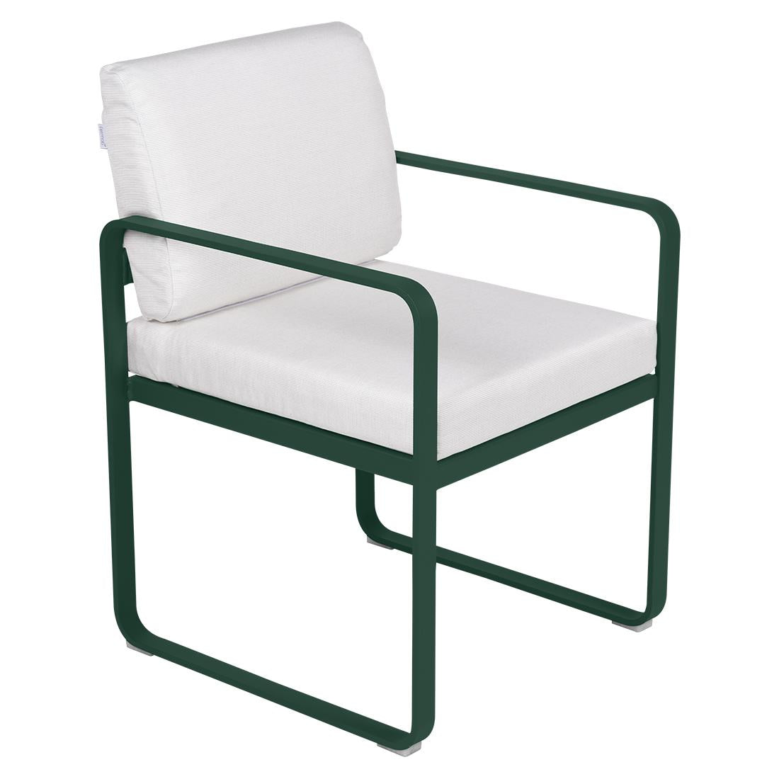 Fermob Bellevie dining armchair tuinstoel Cedar green - Off-White