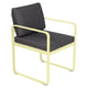 Fermob Bellevie dining armchair tuinstoel Frosted lemon - Graphite