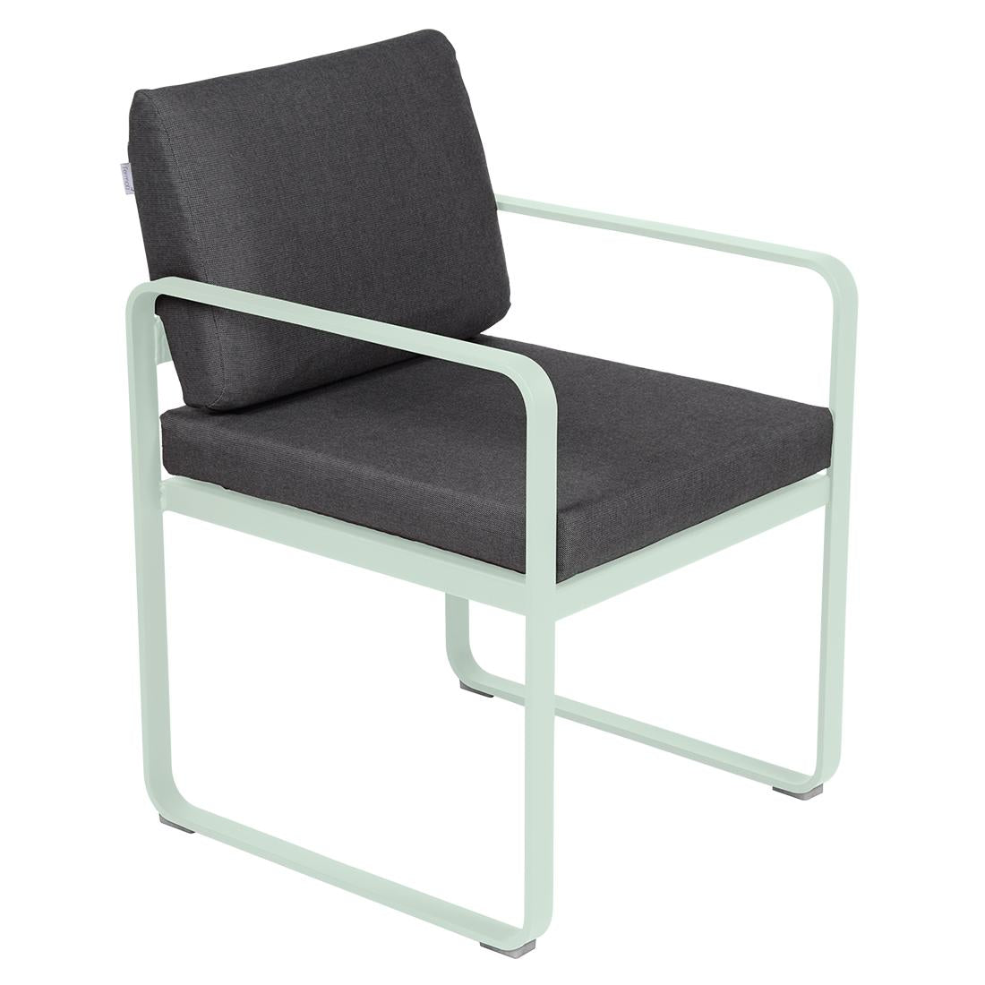 Fermob Bellevie dining armchair tuinstoel Ice mint - Graphite