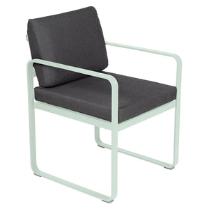 Fermob Bellevie dining armchair tuinstoel Ice mint - Graphite
