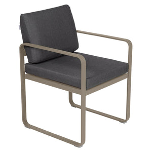 Fermob Bellevie dining armchair tuinstoel Nutmeg - Graphite