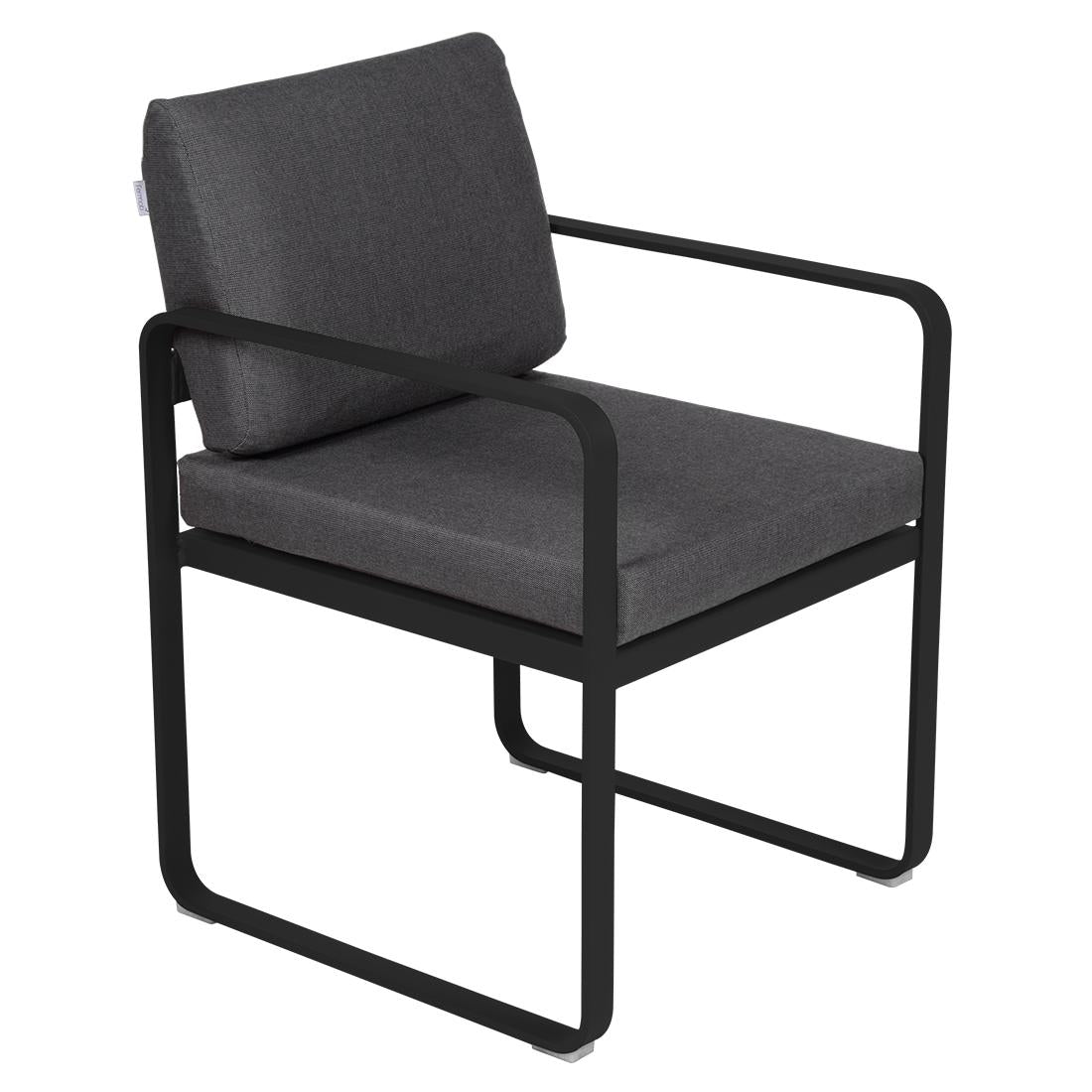Fermob Bellevie dining armchair tuinstoel Liquorice - Graphite