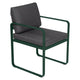 Fermob Bellevie dining armchair tuinstoel Cedar green - Graphite