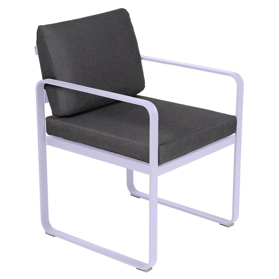 Fermob Bellevie dining armchair tuinstoel Marshmallow - Graphite