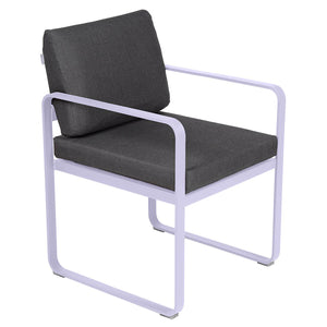 Fermob Bellevie dining armchair tuinstoel Marshmallow - Graphite