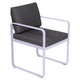 Fermob Bellevie dining armchair tuinstoel Marshmallow - Graphite