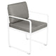 Fermob Bellevie dining armchair tuinstoel Cotton white - Grey taupe