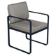 Fermob Bellevie dining armchair tuinstoel Deep blue - Grey taupe