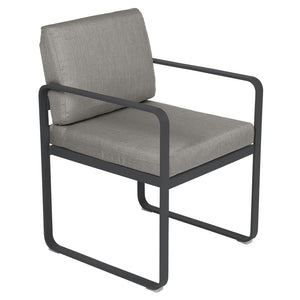 Fermob Bellevie dining armchair tuinstoel Anthracite - Grey taupe