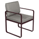 Fermob Bellevie dining armchair tuinstoel Black cherry - Grey taupe