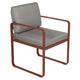 Fermob Bellevie dining armchair tuinstoel Red ochre - Grey taupe