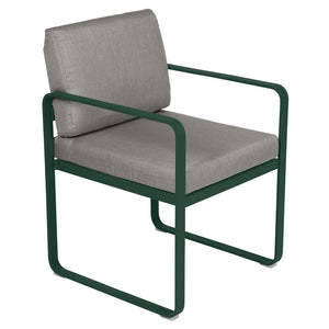 Fermob Bellevie dining armchair tuinstoel Cedar green - Grey taupe