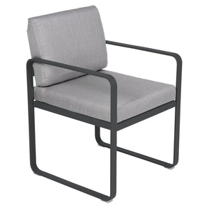 Fermob Bellevie dining armchair tuinstoel Anthracite - Flannel