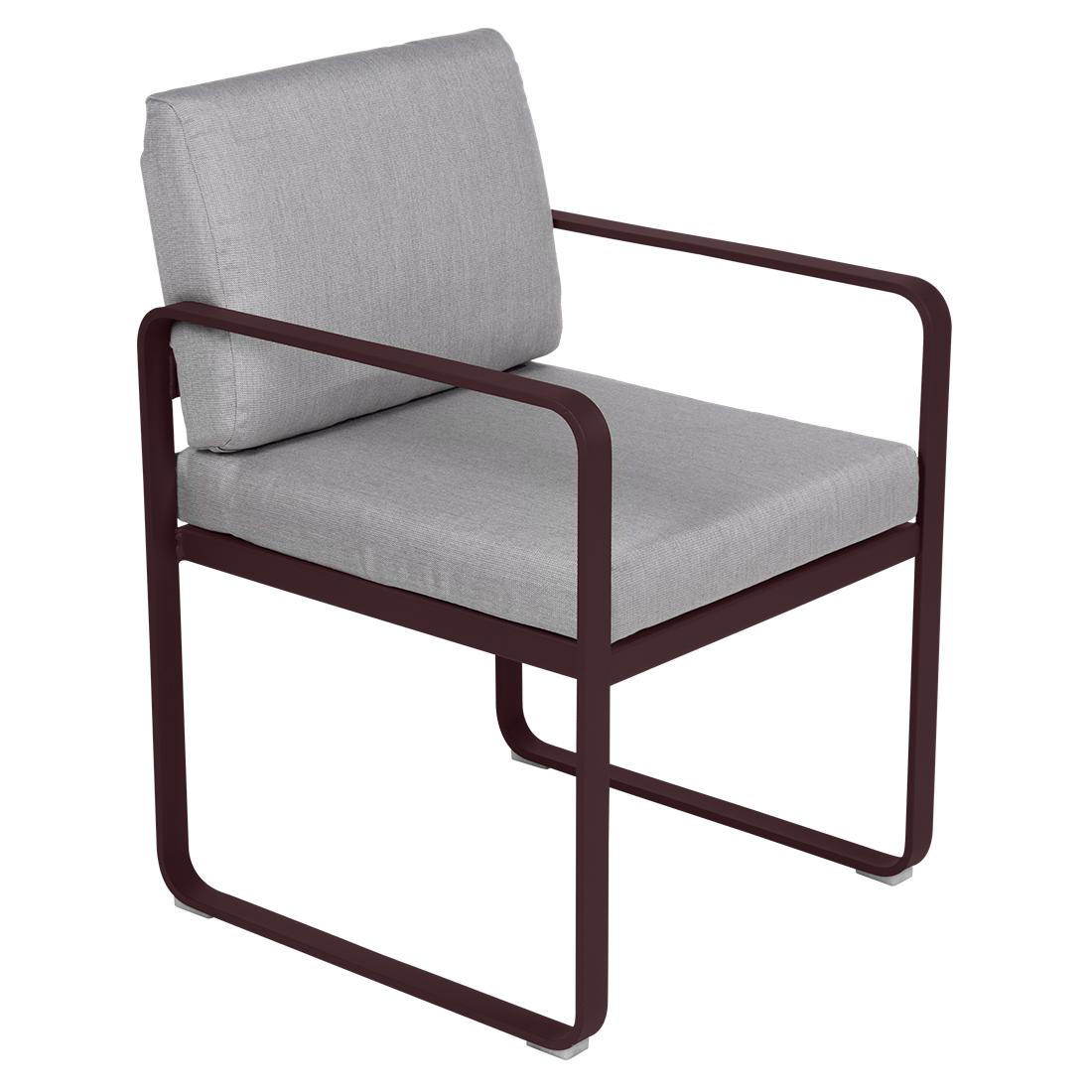 Fermob Bellevie dining armchair tuinstoel Black cherry - Flannel