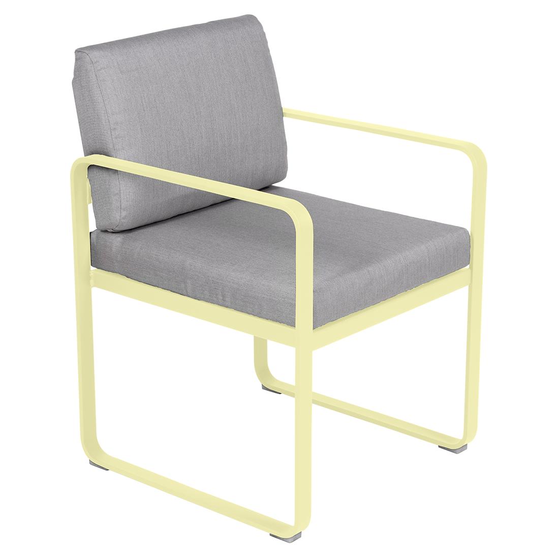 Fermob Bellevie dining armchair tuinstoel Frosted lemon - Flannel