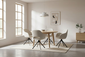 HelloChair HC32 Benito eetkamerstoel Sneak Linen spinpoot zwart