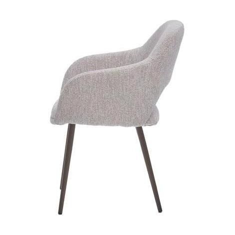 HelloChair HC32 Benito eetkamerstoel Lodge Linen vierpoot anodic brown