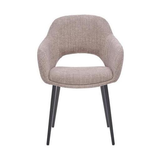 HelloChair HC32 Benito eetkamerstoel Ote Creme vierpoot zwart