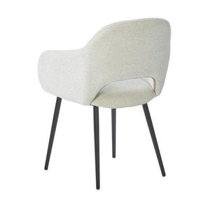HelloChair HC32 Benito eetkamerstoel Sneak Linen vierpoot zwart