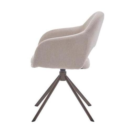 HelloChair HC32 Benito eetkamerstoel Guard Beige spinpoot anodic brown