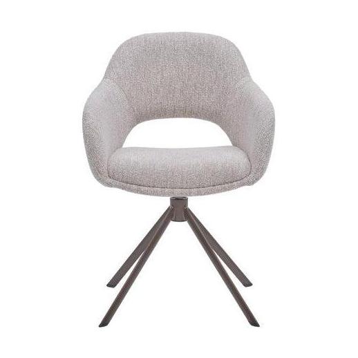 HelloChair HC32 Benito eetkamerstoel Lodge Linen spinpoot anodic brown